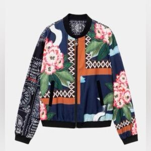 Desigual Womens Cassidy Bomber Jacket Sz. M